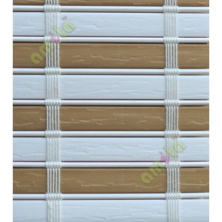 White and beige color stripes PVC blinds